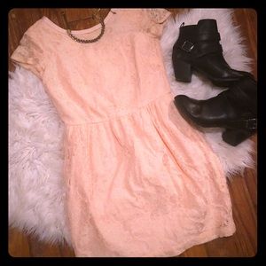H&M Peach Lace Bubble Dress